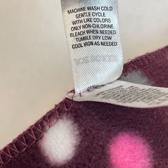 JOE BOXER Fleece Scarf Women's OSFM Multicolor Polka Dot Stripe Fringe Design - Picture 4 of 13